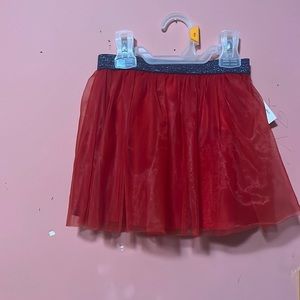 Red tulle skirt